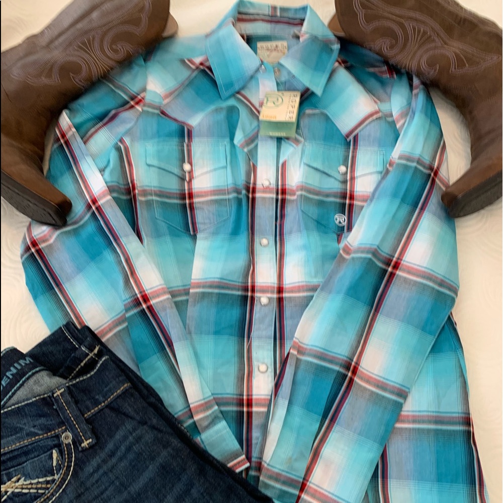 NWT Roper Ladies Pearl Snap Top